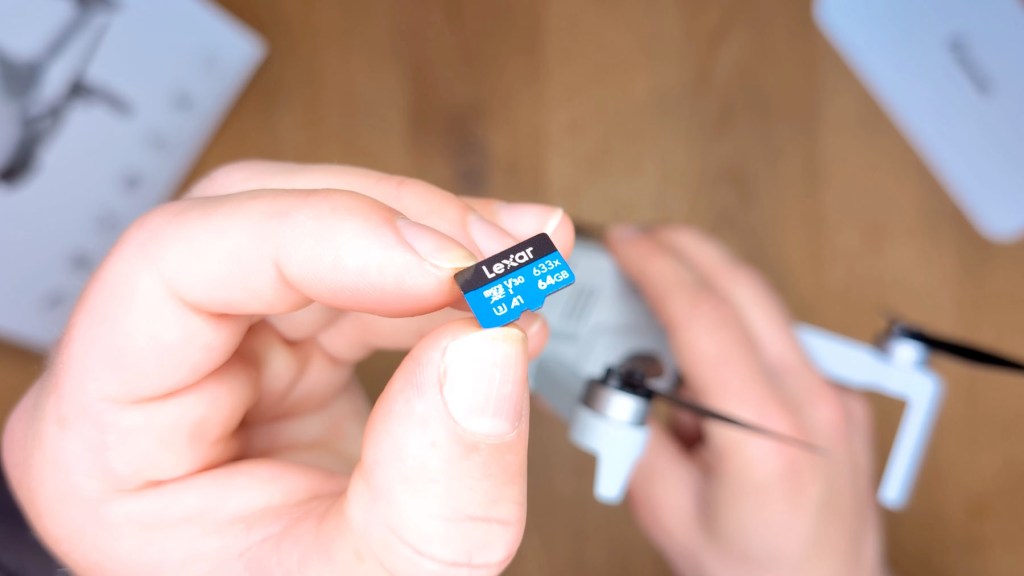 Memory card included with the Potensic Atom 4k Drone