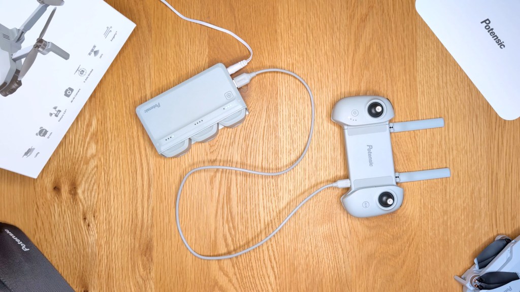 Potensic Atom 4k Drone battery and remote control charging